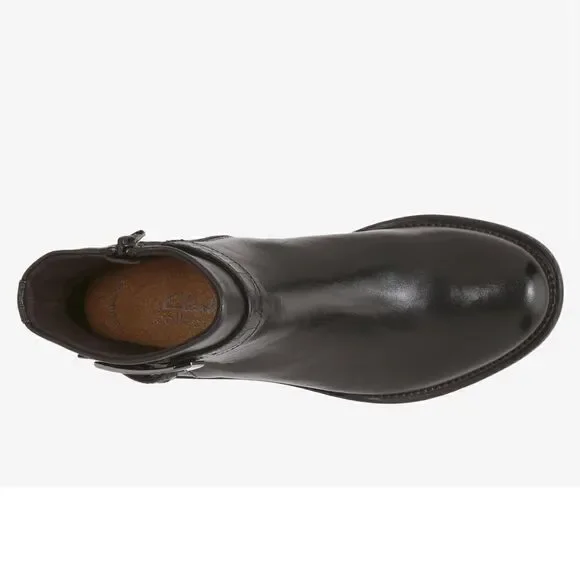 Clarks Maye Grace Leather Ankle Bootie, Black Leather New in Box - Picture 7 of 12